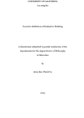 Cover page: Toward a Definition of Evaluative Thinking