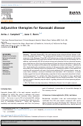 Cover page: Adjunctive therapies for Kawasaki disease