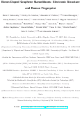 Cover page: Boron-Doped Graphene Nanoribbons: Electronic Structure and Raman Fingerprint