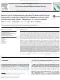 Cover page: Rapid recovery of photosynthesis and water relations following soil drying and re-watering is related to the adaptation of desert shrub Ephedra alata subsp. alenda (Ephedraceae) to arid environments