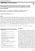 Cover page: Modeling Cash Plus Other Psychosocial and Structural Interventions to Prevent HIV Among Adolescent Girls and Young Women in South Africa (HPTN 068)