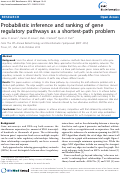 Cover page: Probabilistic inference and ranking of gene regulatory pathways as a shortest-path problem