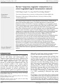 Cover page: Sensor–response regulator interactions in a cross-regulated signal transduction network