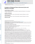 Cover page: Evaluation of Pulmonary Fibrosis Outcomes by Race and Ethnicity in US Adults