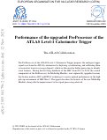 Cover page: Performance of the upgraded PreProcessor of the ATLAS Level-1 Calorimeter Trigger