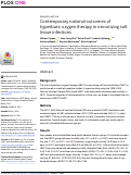 Cover page: Contemporary national outcomes of hyperbaric oxygen therapy in necrotizing soft tissue infections.