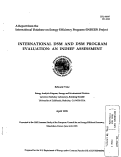 Cover page: International DSM and DSN Program Evaluation: An INDEEP Assessment