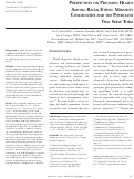 Cover page: Perspectives on Precision Health Among Racial/Ethnic Minority Communities and the Physicians That Serve Them.