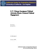 Cover page: Chinese Immigrants Political Attitudes Ethnic-Centered Political Engagement