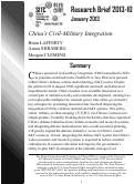 Cover page: China's Civil-Military Integration