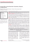 Cover page: Acquired Male Urethral Diverticula: Presentation, Diagnosis and Management