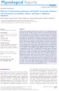 Cover page: Effects of intravenous glucose and lipids on innate immune cell activation in healthy, obese, and type 2 diabetic subjects