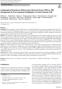 Cover page: Comparative Persistence of Non-tumor Necrosis Factor (TNF) vs. TNF Antagonists for Post-operative Prophylaxis in Crohns Disease (CD).