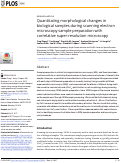 Cover page: Quantitating morphological changes in biological samples during scanning electron microscopy sample preparation with correlative super-resolution microscopy