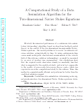 Cover page: A Computational Study of a Data Assimilation Algorithm for the Two-dimensional Navier-Stokes Equations