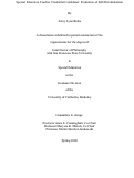 Cover page: Special Education Teacher Credential Candidates’ Promotion of Self-Determination