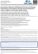 Cover page: Associations Between Self-Reported Visual and Hearing Functioning and Cognitive Function Among Hispanics/Latino: Hispanic Community Health Study