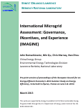 Cover page: International Microgrid Assessment: Governance,INcentives, and Experience
(IMAGINE)