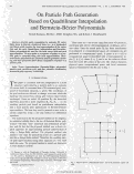 Cover page: On Particle Path Generation Based on Quadrilinear Interpolation and Bernstein-Bezier Polynomials