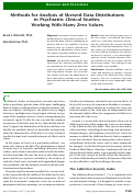 Cover page: Methods for analysis of skewed data distributions in psychiatric clinical studies: Working with many zero values