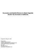 Cover page: Economic and Health Effects of a State Cigarette Excise Tax Increase in California