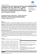 Cover page: A Glimpse into the “Black Box”: Which Elements of Consultation in an EBP are Associated with Client Symptom Change and Therapist Fidelity?