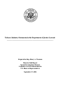 Cover page: Tobacco Industry Statements in the Department of Justice Lawsuit