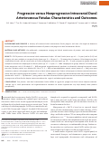 Cover page: Progressive versus Nonprogressive Intracranial Dural Arteriovenous Fistulas: Characteristics and Outcomes.