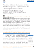 Cover page: Association of Cardiac Structure and Function With Neurocognition in Hispanics/Latinos: The Echocardiographic Study of Latinos.