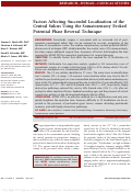 Cover page: Factors Affecting Successful Localization of the Central Sulcus Using the Somatosensory Evoked Potential Phase Reversal Technique