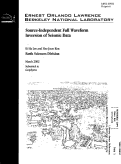 Cover page: Source-Independent Full Waveform Inversion of Seismic Data