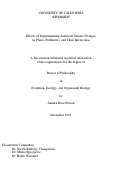 Cover page: Effects of Experimentally-Induced Climatic Changes on Plants, Pollinators, and Their Interactions