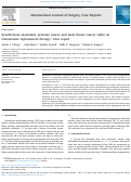 Cover page: Synchronous metastatic prostate cancer and male breast cancer while on testosterone replacement therapy: Case report.