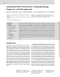 Cover page: Subclavian Effort Thrombosis: Pathophysiology, Diagnosis, and Management.