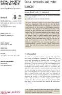Cover page of Social networks and voter turnout