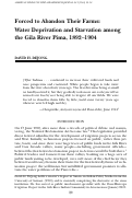 Cover page: Forced to Abandon Their Farms: Water Deprivation and Starvation among the Gila River Pima, 1892–1904