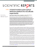 Cover page: A hybrid resistive pulse-optical detection platform for microfluidic experiments