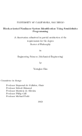 Cover page: Block-oriented nonlinear system identification using semidenite programming