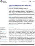 Cover page: The complete structure of the human TFIIH core complex