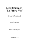 Cover page of Meditation on "La Prima Vez"