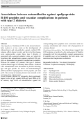 Cover page: Associations between autoantibodies against apolipoprotein B-100 peptides and vascular complications in patients with type 2 diabetes