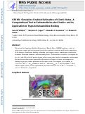 Cover page: SEEKR: Simulation Enabled Estimation of Kinetic Rates, A Computational Tool to Estimate Molecular Kinetics and Its Application to Trypsin–Benzamidine Binding