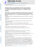 Cover page: Prenatal exposures to phthalates and life events stressors in relation to child behavior at age 4-6: A combined cohort analysis.