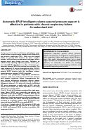 Cover page: Automatic EPAP intelligent volume‐assured pressure support is effective in patients with chronic respiratory failure: A randomized trial