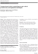 Cover page: Transperitoneal robotic-assisted laparoscopic radical prostatectomy and inguinal herniorrhaphy