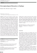 Cover page: Electrophysiological Biomarkers of Epilepsy