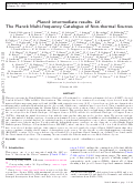 Cover page: Planck intermediate results