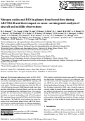 Cover page: Nitrogen oxides and PAN in plumes from boreal fires during ARCTAS-B and their impact on ozone: an integrated analysis of aircraft and satellite observations