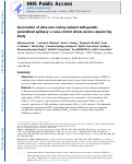 Cover page: Association of ultra-rare coding variants with genetic generalized epilepsy: A case-control whole exome sequencing study.