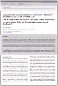 Cover page: Can a comparison of clinical and deep space irradiation scenarios shed light on the radiation response of the brain?